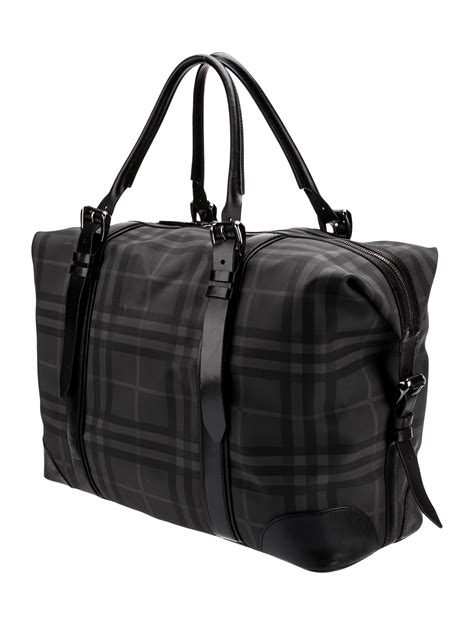 burberry smoked check duffle bag|authentic burberry duffle bag.